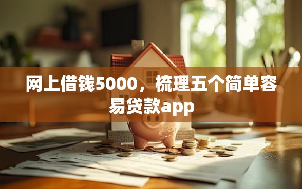 网上借钱5000，梳理五个简单容易贷款app