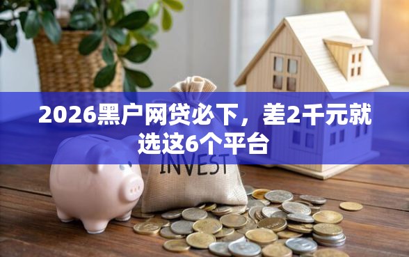 2026黑户网贷必下，差2千元就选这6个平台