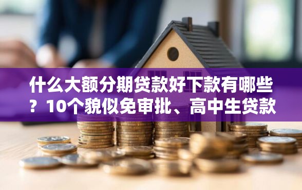 什么大额分期贷款好下款有哪些？10个貌似免审批、高中生贷款平台合集