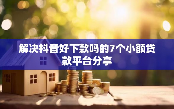 解决抖音好下款吗的7个小额贷款平台分享