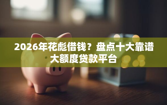 2026年花彪借钱？盘点十大靠谱大额度贷款平台
