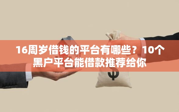 16周岁借钱的平台有哪些？10个黑户平台能借款推荐给你