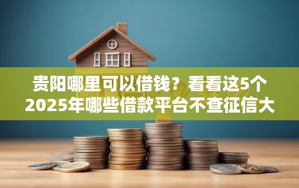 贵阳哪里可以借钱？看看这5个2025年哪些借款平台不查征信大数据