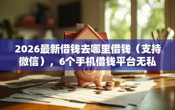 2026最新借钱去哪里借钱（支持微信），6个手机借钱平台无私分享