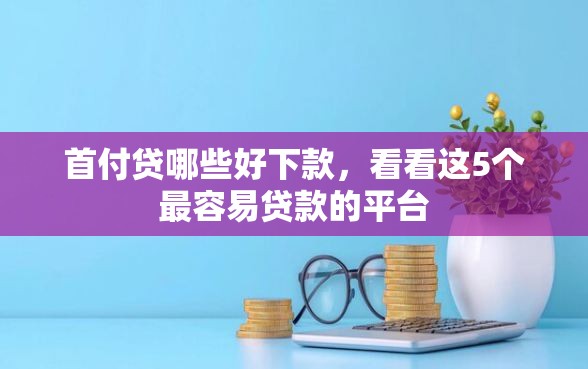 首付贷哪些好下款，看看这5个最容易贷款的平台