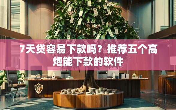7天贷容易下款吗？推荐五个高炮能下款的软件