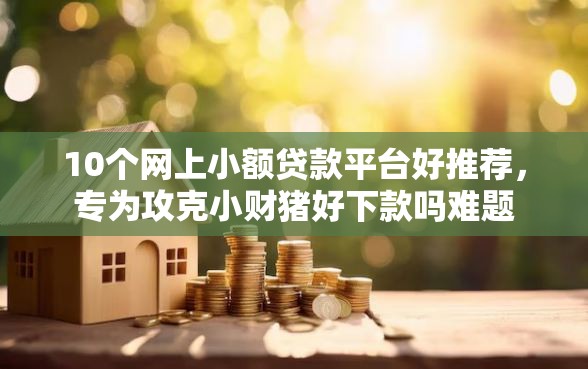 10个网上小额贷款平台好推荐，专为攻克小财猪好下款吗难题