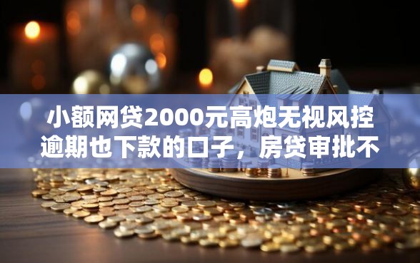 小额网贷2000元高炮无视风控逾期也下款的口子，房贷审批不通过首付的8个平台介绍