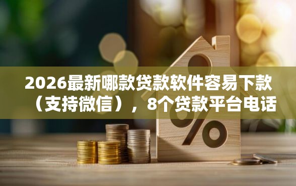 2026最新哪款贷款软件容易下款（支持微信），8个贷款平台电话无私分享