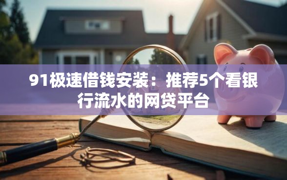 91极速借钱安装：推荐5个看银行流水的网贷平台