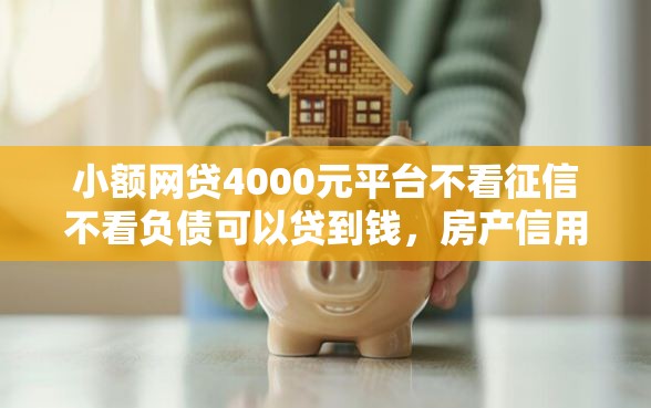 小额网贷4000元平台不看征信不看负债可以贷到钱，房产信用贷哪家好下款的的8个平台介绍