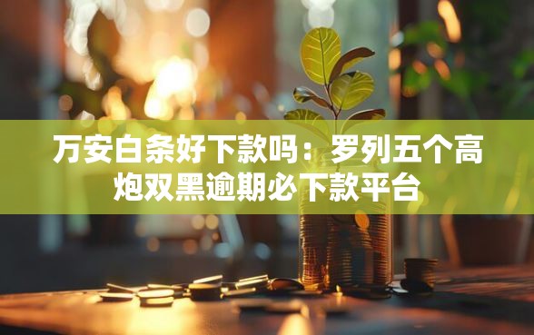 万安白条好下款吗：罗列五个高炮双黑逾期必下款平台
