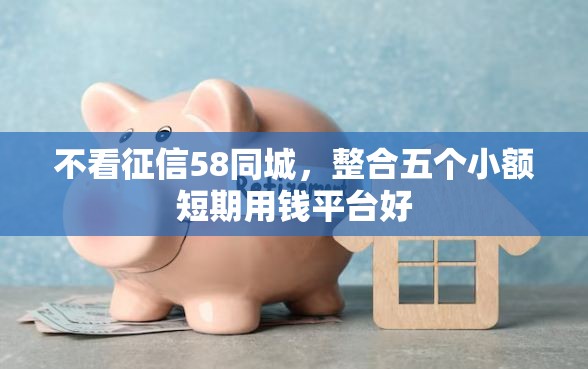 不看征信58同城，整合五个小额短期用钱平台好
