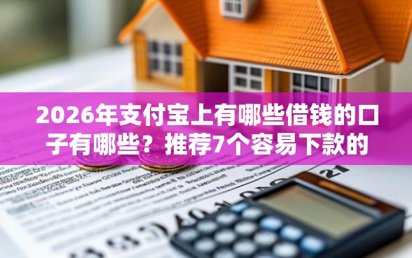 2026年支付宝上有哪些借钱的口子有哪些？推荐7个容易下款的平台