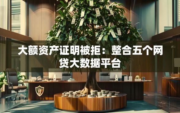 大额资产证明被拒：整合五个网贷大数据平台