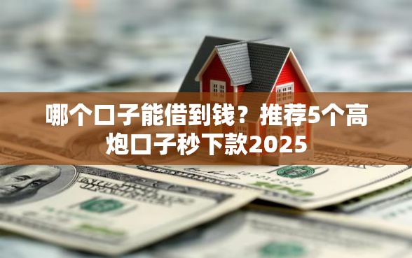 哪个口子能借到钱？推荐5个高炮口子秒下款2025