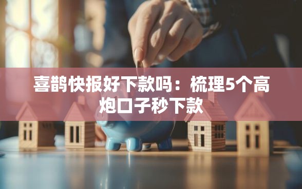 喜鹊快报好下款吗：梳理5个高炮口子秒下款