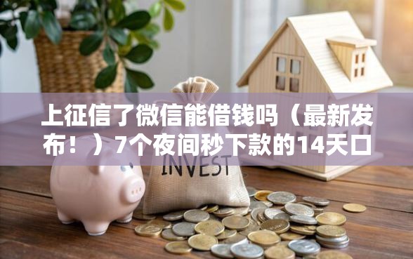上征信了微信能借钱吗（最新发布！）7个夜间秒下款的14天口子