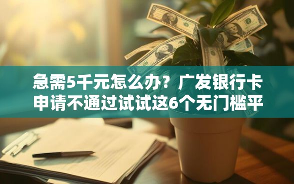 急需5千元怎么办？广发银行卡申请不通过试试这6个无门槛平台