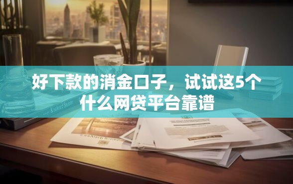 好下款的消金口子，试试这5个什么网贷平台靠谱