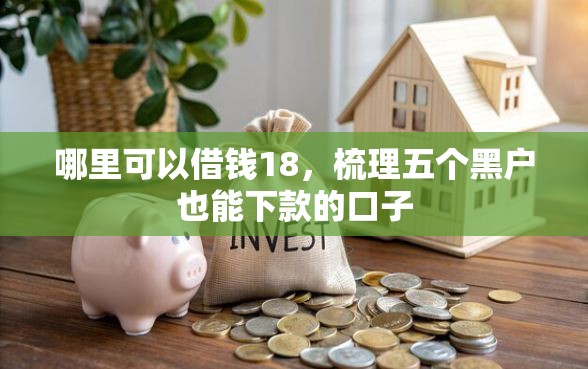 哪里可以借钱18，梳理五个黑户也能下款的口子