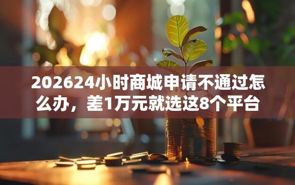 202624小时商城申请不通过怎么办，差1万元就选这8个平台