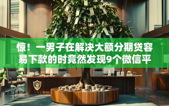 惊！一男子在解决大额分期贷容易下款的时竟然发现9个微信平台借钱，事后分享了出来