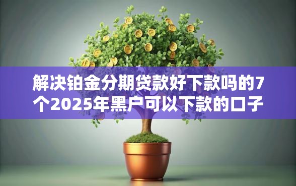 解决铂金分期贷款好下款吗的7个2025年黑户可以下款的口子分享