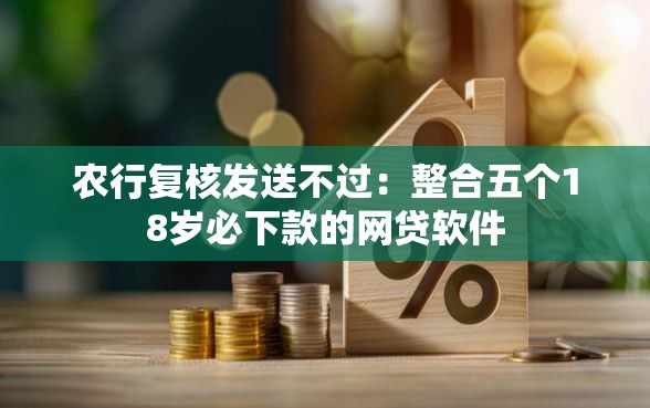 农行复核发送不过：整合五个18岁必下款的网贷软件
