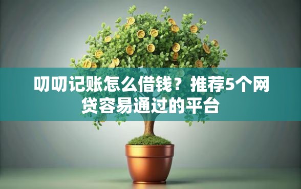 叨叨记账怎么借钱？推荐5个网贷容易通过的平台