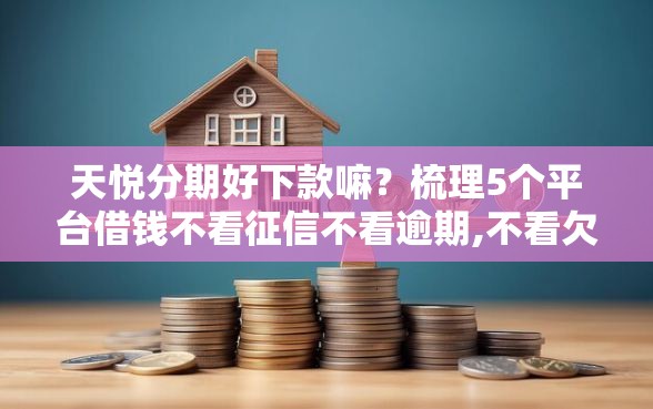 天悦分期好下款嘛？梳理5个平台借钱不看征信不看逾期,不看欠款