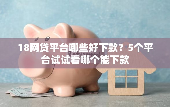 18网贷平台哪些好下款？5个平台试试看哪个能下款
