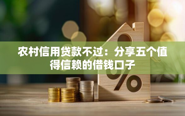 农村信用贷款不过：分享五个值得信赖的借钱口子