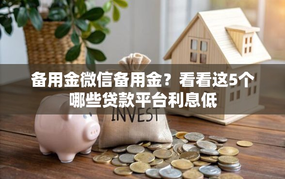 备用金微信备用金？看看这5个哪些贷款平台利息低