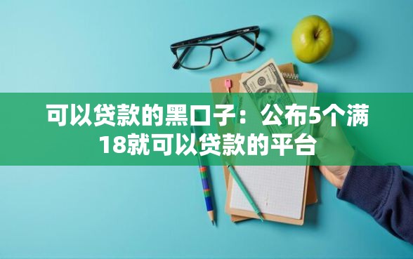 可以贷款的黑口子：公布5个满18就可以贷款的平台