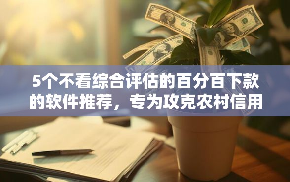 5个不看综合评估的百分百下款的软件推荐，专为攻克农村信用社惠民卡被拒难题