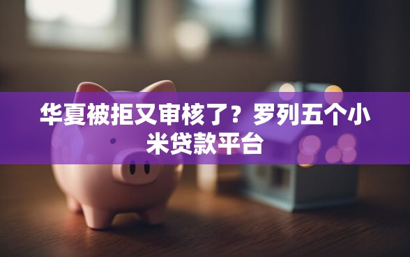 华夏被拒又审核了？罗列五个小米贷款平台