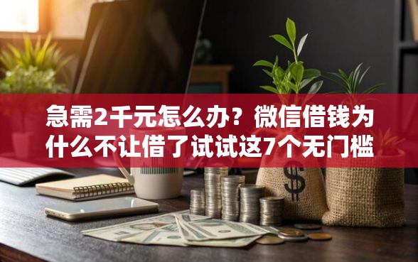 急需2千元怎么办？微信借钱为什么不让借了试试这7个无门槛平台