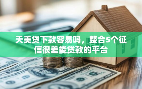 天美贷下款容易吗，整合5个征信很差能贷款的平台
