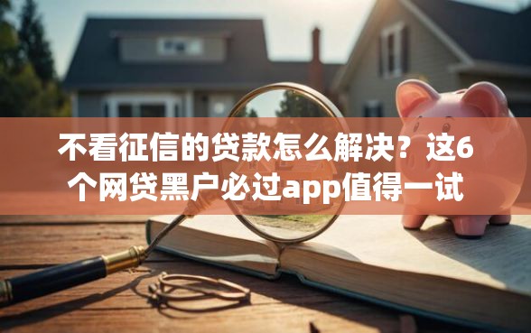 不看征信的贷款怎么解决？这6个网贷黑户必过app值得一试