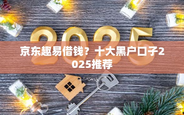 京东趣易借钱？十大黑户口子2025推荐