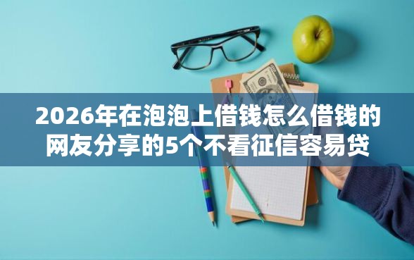 2026年在泡泡上借钱怎么借钱的网友分享的5个不看征信容易贷款的平台我觉得不错！