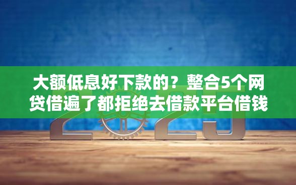 大额低息好下款的?整合5个网贷借遍了都拒绝去借款平台借钱 大额低息好下款的?整合5个网贷借遍了都拒绝去借款平台借钱