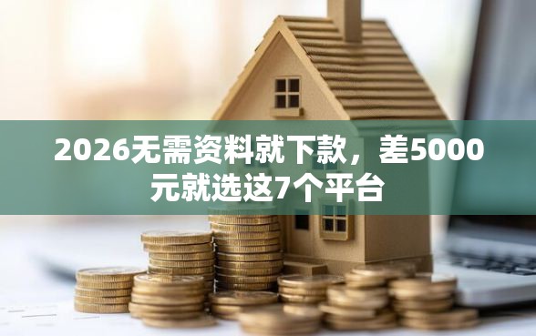 2026无需资料就下款，差5000元就选这7个平台