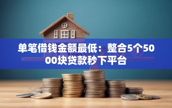 单笔借钱金额最低：整合5个5000块贷款秒下平台