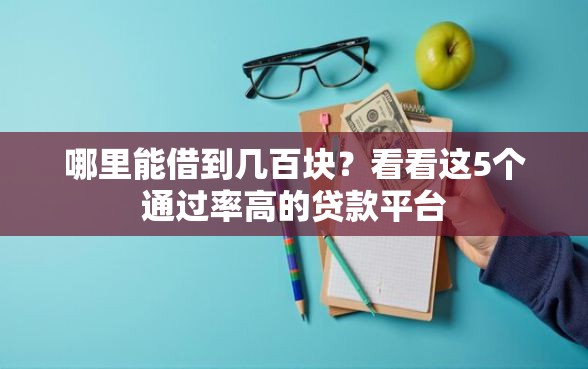 哪里能借到几百块？看看这5个通过率高的贷款平台