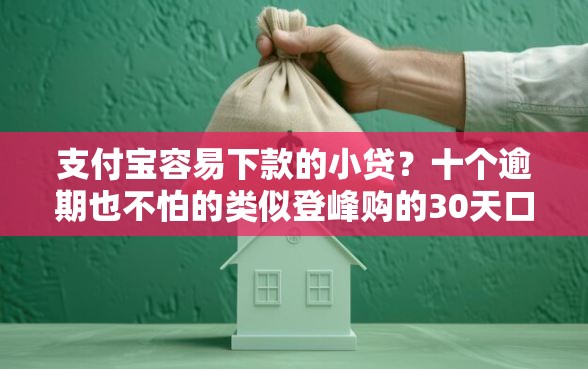 支付宝容易下款的小贷？十个逾期也不怕的类似登峰购的30天口子