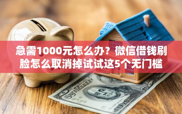 急需1000元怎么办？微信借钱刷脸怎么取消掉试试这5个无门槛平台