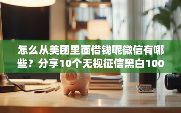 怎么从美团里面借钱呢微信有哪些？分享10个无视征信黑白100%秒下app