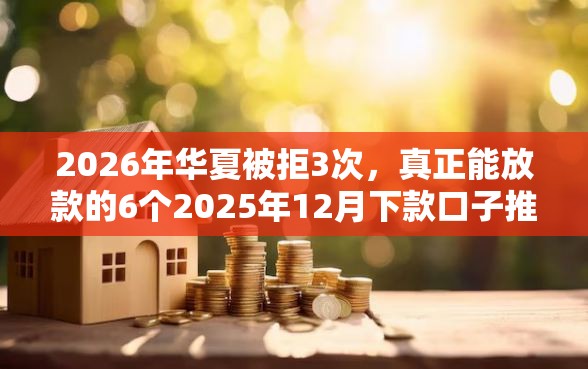 2026年华夏被拒3次，真正能放款的6个2025年12月下款口子推荐